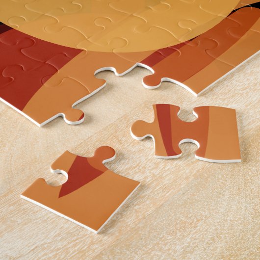 南西の砂漠の風景の色の抽象芸術アート ジグソーパズル (側面)