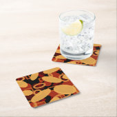 南西の砂漠の風景の色の抽象芸術アート スクエアペーパーコースター (インサイチュ)