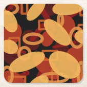 南西の砂漠の風景の色の抽象芸術アート スクエアペーパーコースター (正面)