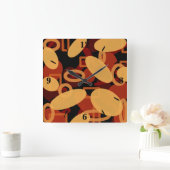 南西の砂漠の風景の色の抽象芸術アート スクエア壁時計 (ホーム)