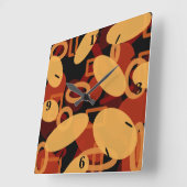 南西の砂漠の風景の色の抽象芸術アート スクエア壁時計 (傾斜)