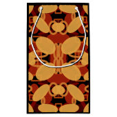 南西の砂漠の風景の色の抽象芸術アート スモールペーパーバッグ (裏面)