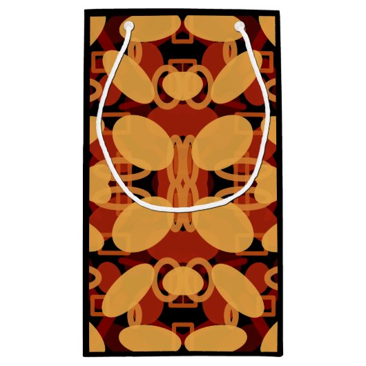 南西の砂漠の風景の色の抽象芸術アート スモールペーパーバッグ (裏面)