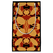 南西の砂漠の風景の色の抽象芸術アート スモールペーパーバッグ (正面)