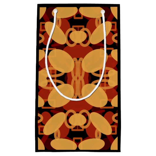 南西の砂漠の風景の色の抽象芸術アート スモールペーパーバッグ (正面)