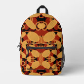 南西の砂漠の風景の色の抽象芸術アート プリントバックパック (正面)