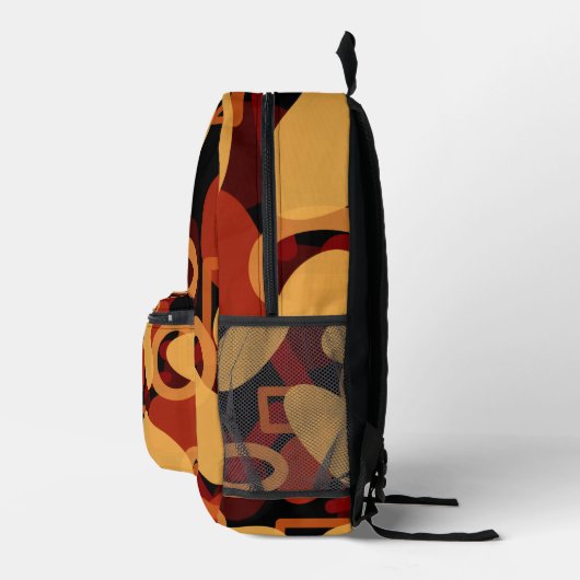 南西の砂漠の風景の色の抽象芸術アート プリントバックパック (右)