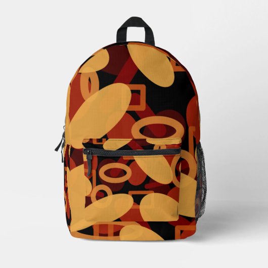 南西の砂漠の風景の色の抽象芸術アート プリントバックパック (正面)