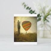 南西の砂漠を越えた熱気球の飛行 ポストカード (スタンド正面)