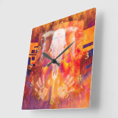 南西の精神 スクエア壁時計 (傾斜)