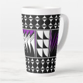 南西の羽の恵み（紫） カフェラテマグ (右アングル)