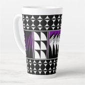 南西の羽の恵み（紫） カフェラテマグ (左アングル)