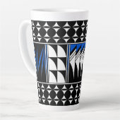 南西の羽の恵み（青） カフェラテマグ (左アングル)