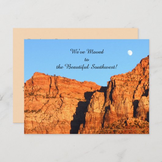 南西の赤い岩、新しいアドレスのお知らせ 案内ポストカード (正面/裏面)