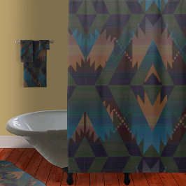 南西の部族模様 シャワーカーテン