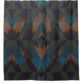 南西の部族模様 シャワーカーテン (正面)