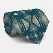 南西の部族矢印，オリーブ，タン，クリームティール（緑がかった色） ネクタイ (ロール)