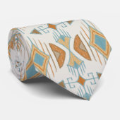 南西の部族矢印、ターコイズ、錆、クリーム ネクタイ (ロール)