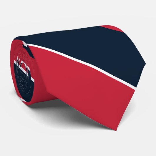 南西の青と赤ストライプの ネクタイ (ロール)