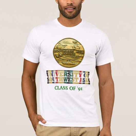 南西アジアのクラスのワイシャツの大学 Tシャツ (正面)