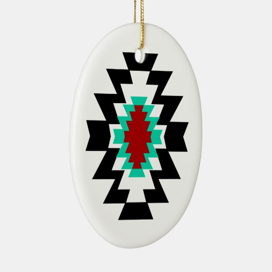 南西アステカなネイティブアメリカンの種族のデザイン セラミックオーナメント (右)