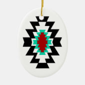 南西アステカなネイティブアメリカンの種族のデザイン セラミックオーナメント (正面)