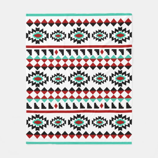 南西アステカなネイティブアメリカンの種族のデザイン フリースブランケット (正面)