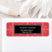 南西アステカスタイル幾何学的な赤とピンク ラベル (インサイチュ)