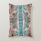 南西アステカパステルピンクとブルー アクセントクッション (正面(垂直))