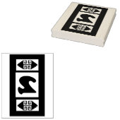 南西アステカ大型スタンプツール – 数値3 ラバースタンプ (押印)