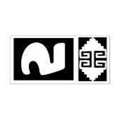 南西アステカ番号5デザインスタンプ ラバースタンプ (インプリント)