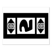 南西アステカ番号5大デザインスタンプツール ラバースタンプ (インプリント)