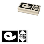 南西アステカ番号6デザインスタンプツール ラバースタンプ (押印)