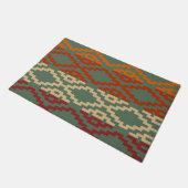 南西アステカ部部族ダイヤモンド ドアマット (アングル)