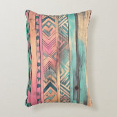 南西アステカ青とピンクの部族 アクセントクッション (正面(垂直))