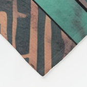 南西アステカ青とピンクの部族 フリースブランケット (角)