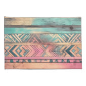 南西アステカ青とピンクの部族 枕カバー (裏面-右)