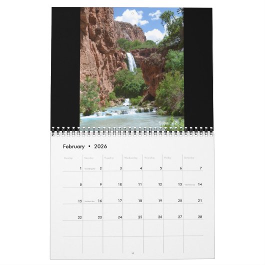 南西アメリカファインアート写真業界2026 カレンダー (2月 2026)