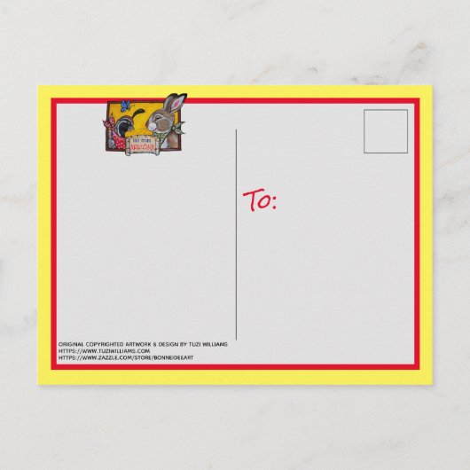 南西アリゾナラビットウズワイルデザートサミナリー ポストカード (裏面)