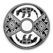 南西アートウルフス古代ミンブレス陶器 セラミックノブ (正面)