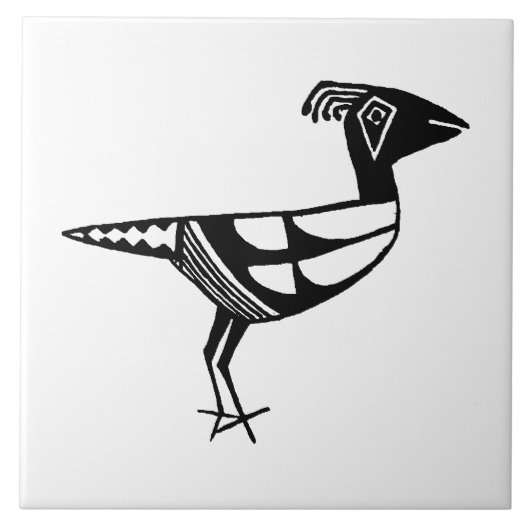 南西アート古代の模倣の陶器の鳥 タイル (正面)