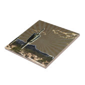 南西アート砂漠の多肉性サグアーロサボテン タイル (側面)