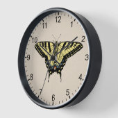 南西イエローアゲハチョウバタフライフレーム 壁時計 (傾斜)