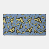 南西イエローアゲハチョウバタフライブルー デスクマット (正面)