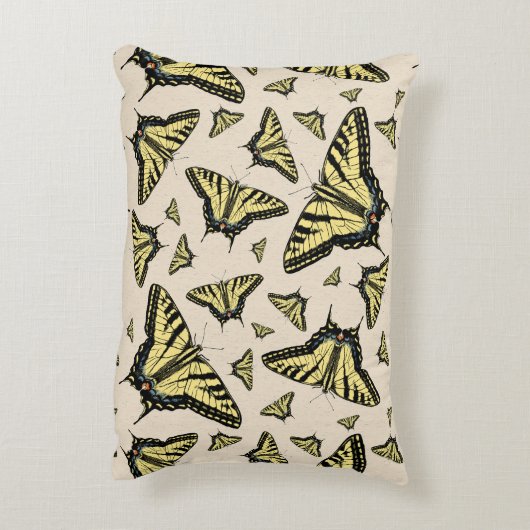 南西イエローアゲハチョウ蝶オールオーバー アクセントクッション (裏面(縦))