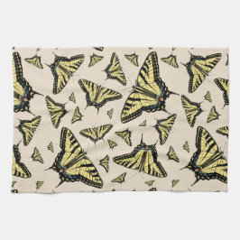 南西イエローアゲハチョウ蝶オールオーバー キッチンタオル