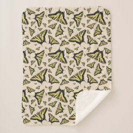 南西イエローアゲハチョウ蝶オールオーバー シェルパブランケット