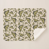 南西イエローアゲハチョウ蝶オールオーバー シェルパブランケット (正面(横))