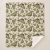 南西イエローアゲハチョウ蝶オールオーバー シェルパブランケット (正面)