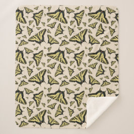 南西イエローアゲハチョウ蝶オールオーバー シェルパブランケット